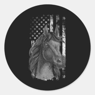 Adesivo Bandeira de Cavalo Patriótico Bandeira de Cavalo H