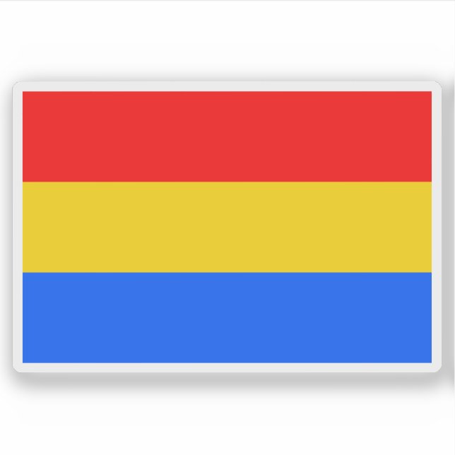 Adesivo Bandeira de Český Těšín, República Checa (Frente)