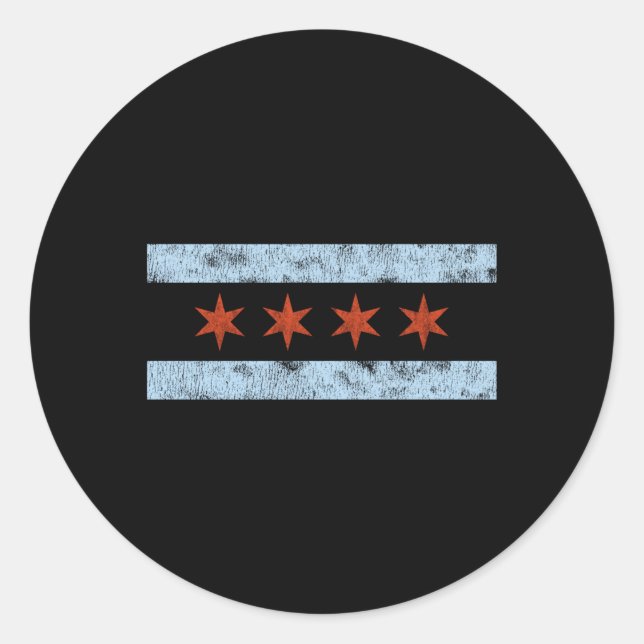 Adesivo Bandeira de Chicago (Frente)