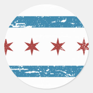 Adesivo Bandeira de CHICAGO do vintage