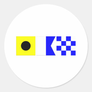 Adesivo Bandeira de código Ian