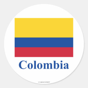 Adesivo Bandeira de Colômbia com nome