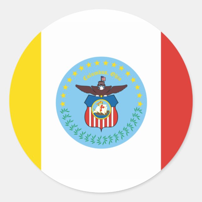Adesivo Bandeira de Columbus, Ohio (Frente)