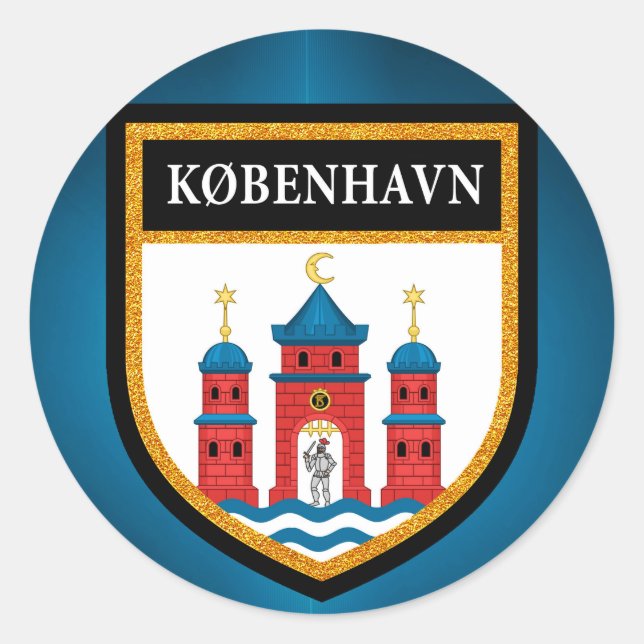 Adesivo Bandeira de Copenhaga (Frente)