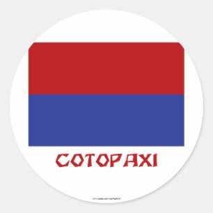 Adesivo Bandeira de Cotopaxi com nome