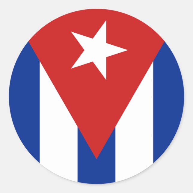 Adesivo Bandeira de Cuba - Bandera de Cuba (Frente)