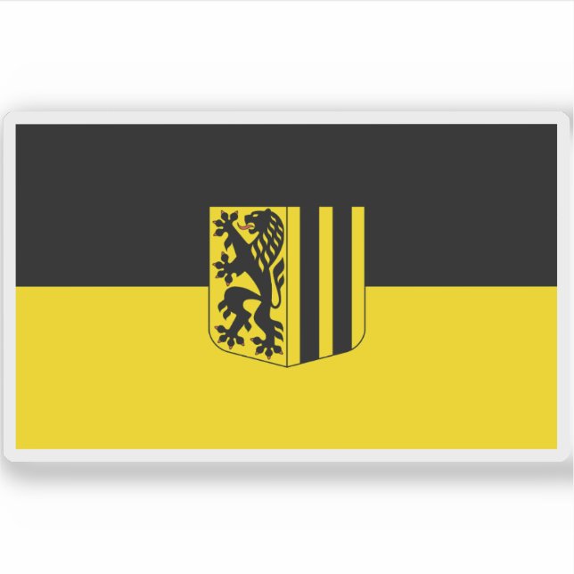 Adesivo Bandeira de Dresden, Alemanha (Frente)
