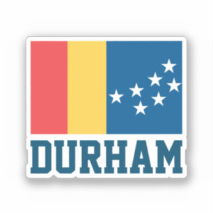 Adesivo Bandeira de Durham, Carolina do Norte