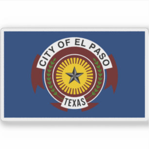 Adesivo Bandeira de El Paso, Texas