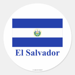 Adesivo Bandeira de El Salvador com nome