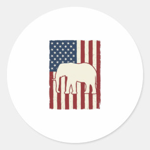 Adesivo Bandeira de Elefante Patriótico Design Vetorial Vi