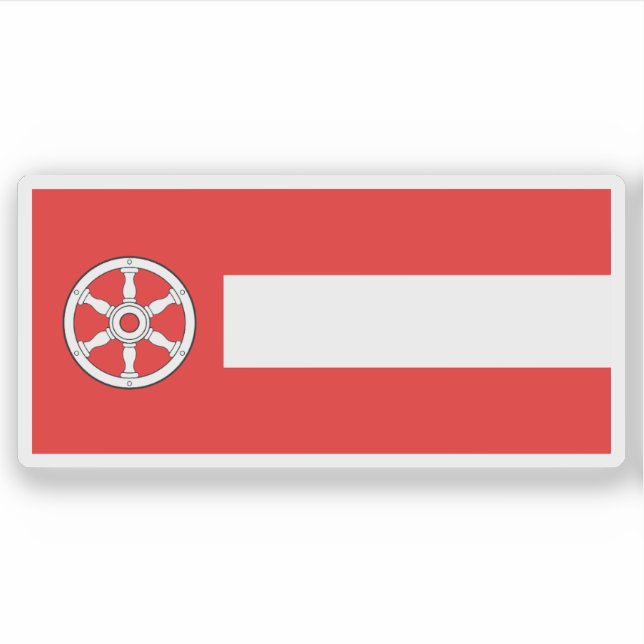 Adesivo Bandeira de Erfurt, Alemanha (Frente)