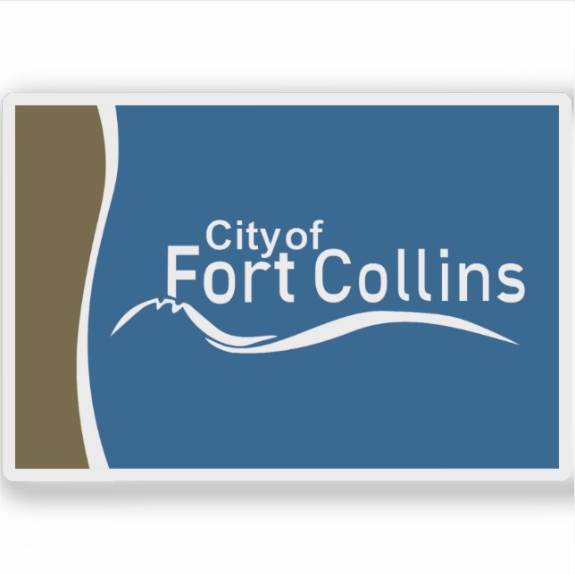 Adesivo Bandeira de Fort Collins, Colorado (Frente)
