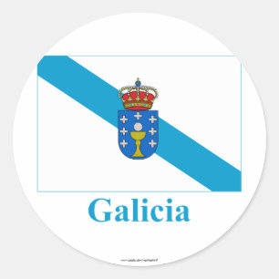 Adesivo Bandeira de Galiza com nome