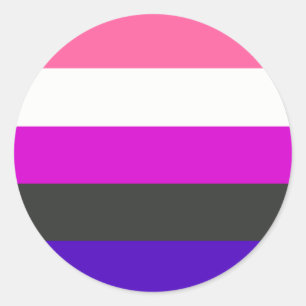 Adesivo Bandeira de Genderfluid