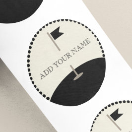 Adesivo Bandeira de golfe com texto personalizado