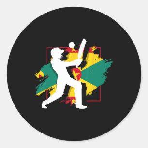 Adesivo Bandeira de Granada Silhueta de Críquete Granadino