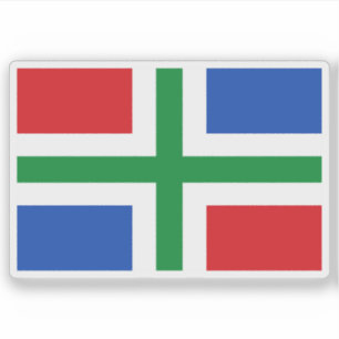 Adesivo Bandeira de Groningen (província), Países Baixos