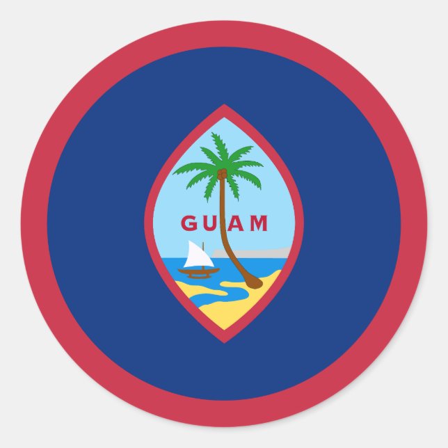 Adesivo Bandeira de Guam (Frente)