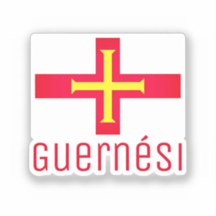 Adesivo Bandeira de Guernési