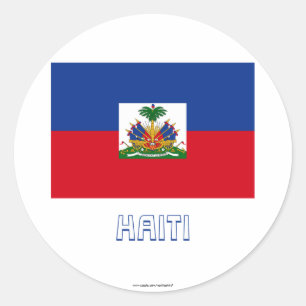 Adesivo Bandeira de Haiti com nome