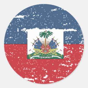 Adesivo Bandeira de Haiti do vintage