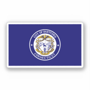 Adesivo Bandeira de Hartford, Connecticut