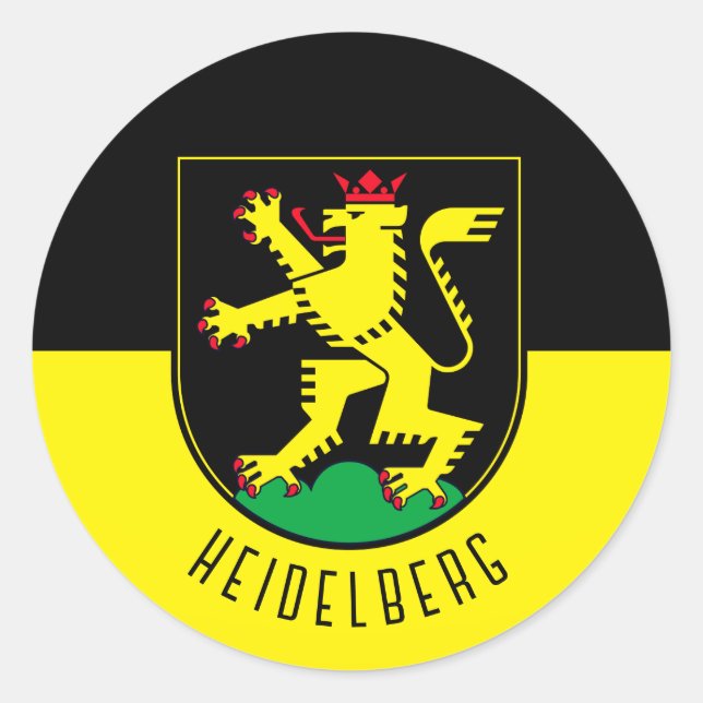 Adesivo Bandeira de Heidelberg - ALEMANHA (Frente)