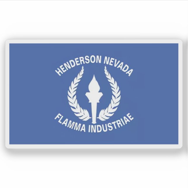 Adesivo Bandeira de Henderson, Nevada, EUA (Frente)
