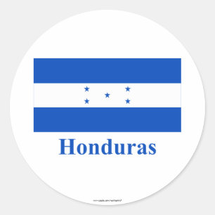 Adesivo Bandeira de Honduras com nome