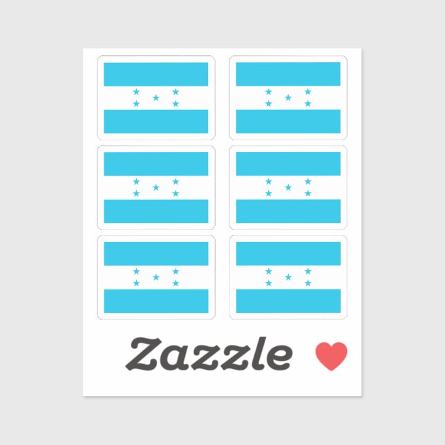 Adesivo Bandeira de Honduras Conjunto de 6 (Folha)