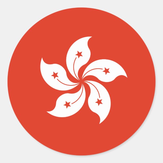 Adesivo Bandeira de Hong Kong (Frente)