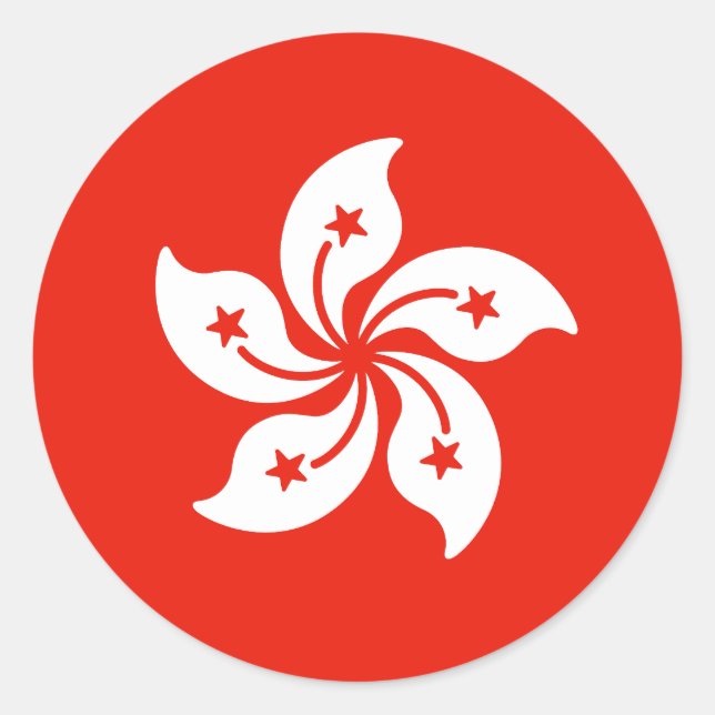 Adesivo Bandeira de Hong Kong (Frente)