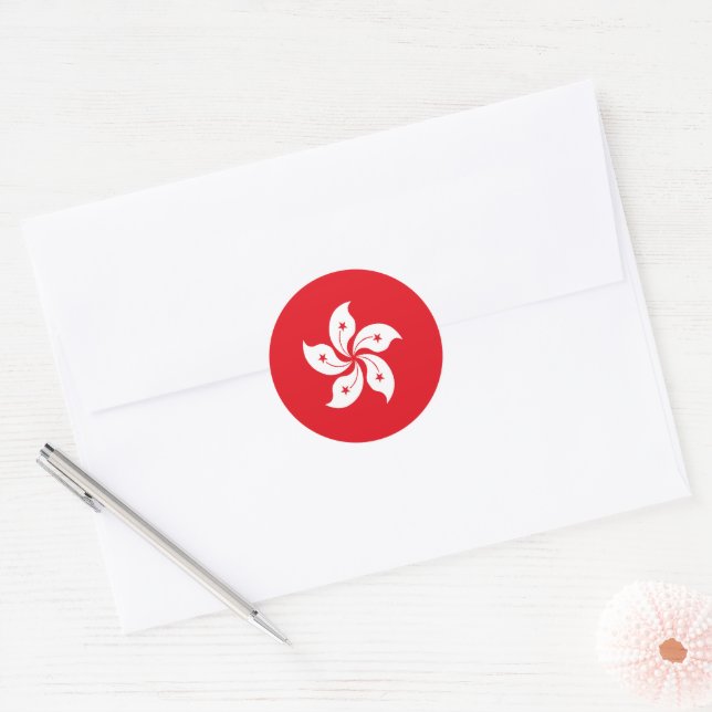 Adesivo Bandeira de Hong Kong (Envelope)