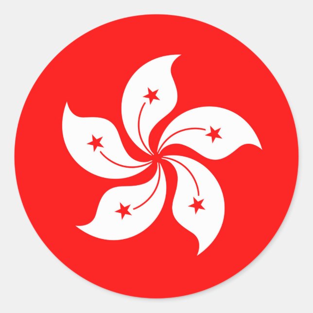 Adesivo Bandeira de Hong Kong (Frente)