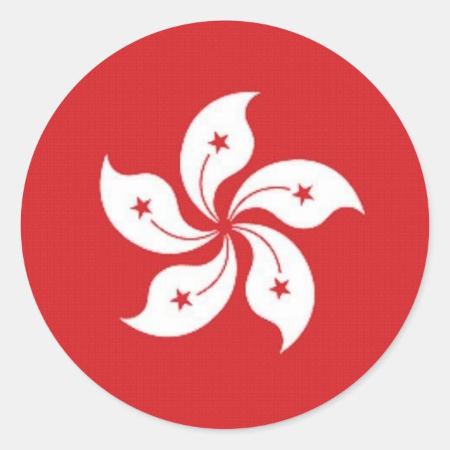 Adesivo Bandeira de Hong Kong na China (Frente)