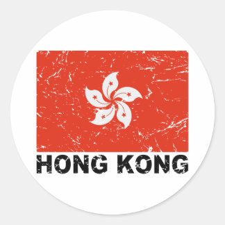Adesivo Bandeira de Hong Kong Vintage