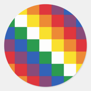 Adesivo Bandeira de Huipala/Wipala. Qulla andino Suyu.