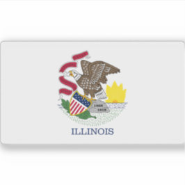 Adesivo Bandeira de Illinois