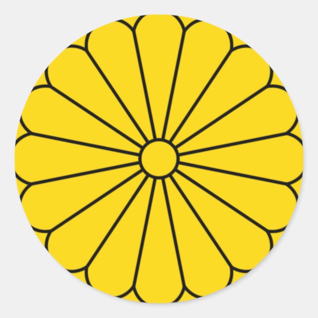 ADESIVO BANDEIRA DE JAPÃO - BRASÃO - SELO IMPERIAL (Frente)