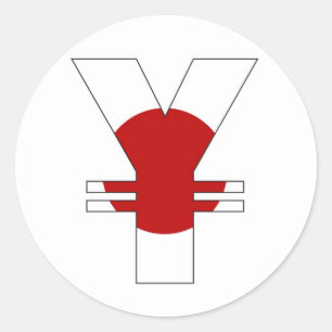 Adesivo bandeira de japão do sinal do dinheiro do símbol