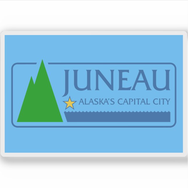 Adesivo Bandeira de Juneau, Alasca (Frente)