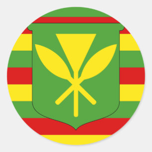 Adesivo Bandeira de Kanaka Maoli - bandeira havaiana da