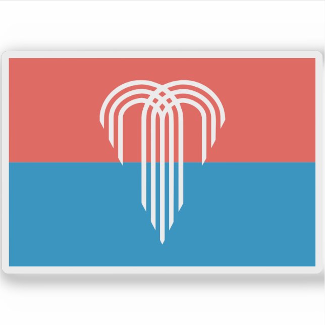 Adesivo Bandeira de Kansas City, Missouri, EUA (Frente)