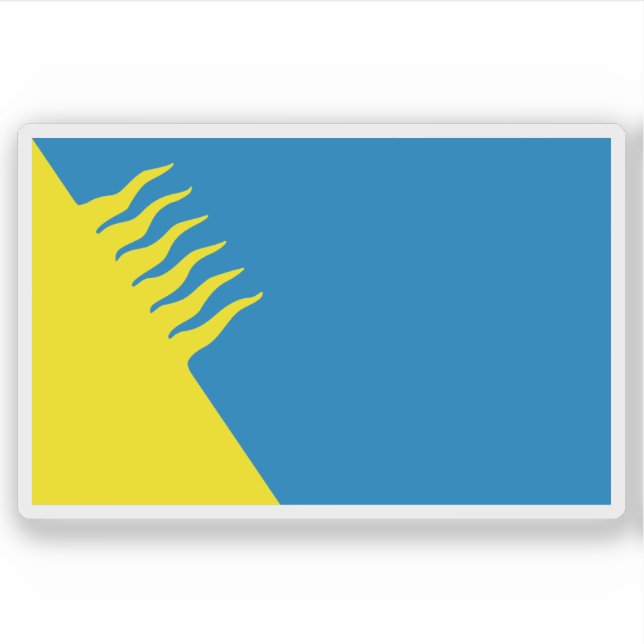 Adesivo Bandeira de Kohtla-Järve, Estônia (Frente)