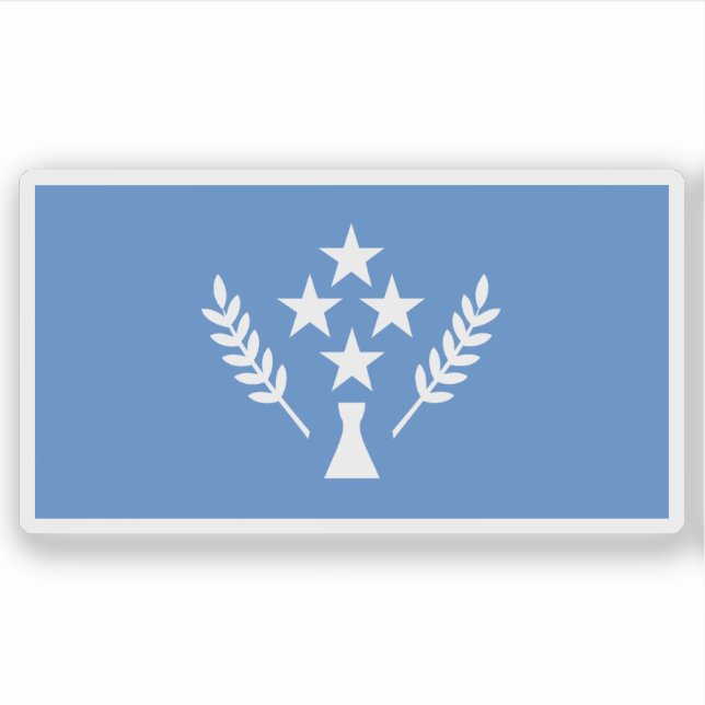 Adesivo Bandeira de Kosrae (Ilha de Strong), Micronésia (Frente)
