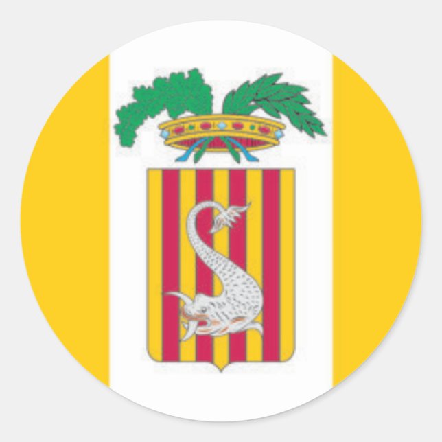 Adesivo Bandeira de Lecce, Apúlia (Itália) (Frente)
