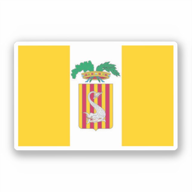 Adesivo Bandeira de Lecce, Apúlia (Itália) (Frente)