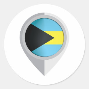 Adesivo Bandeira de Localização do Pino das Bahamas