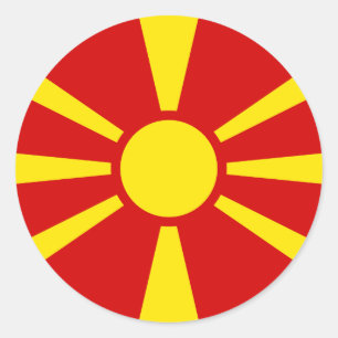 Adesivo Bandeira de Macedónia